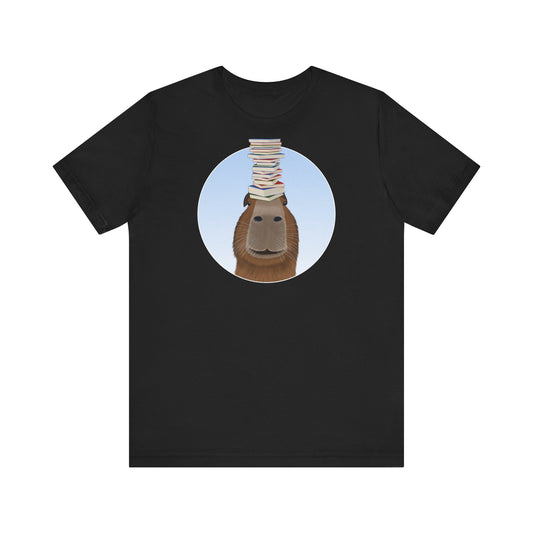 Capybara mit Büchern Lustiges T-Shirt für Capybara-Freunde