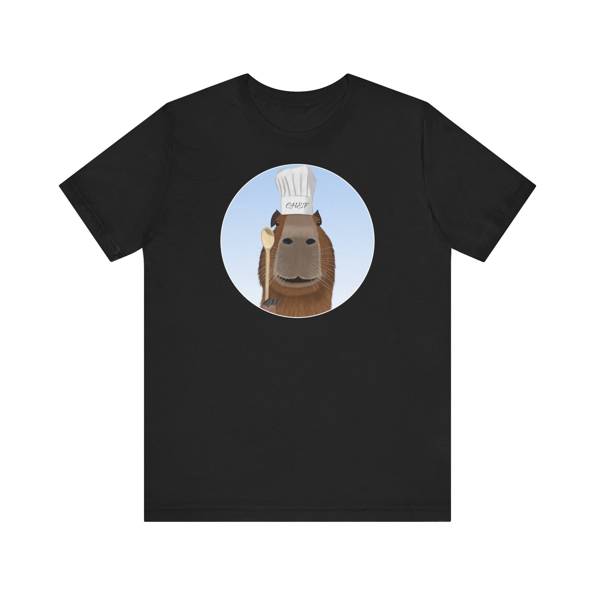 Capybara mit Kochmütze und Kochlöffel Chefkoch T-Shirt