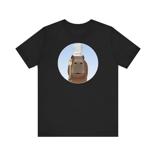 Capybara mit Kochmütze und Kochlöffel Chefkoch T-Shirt