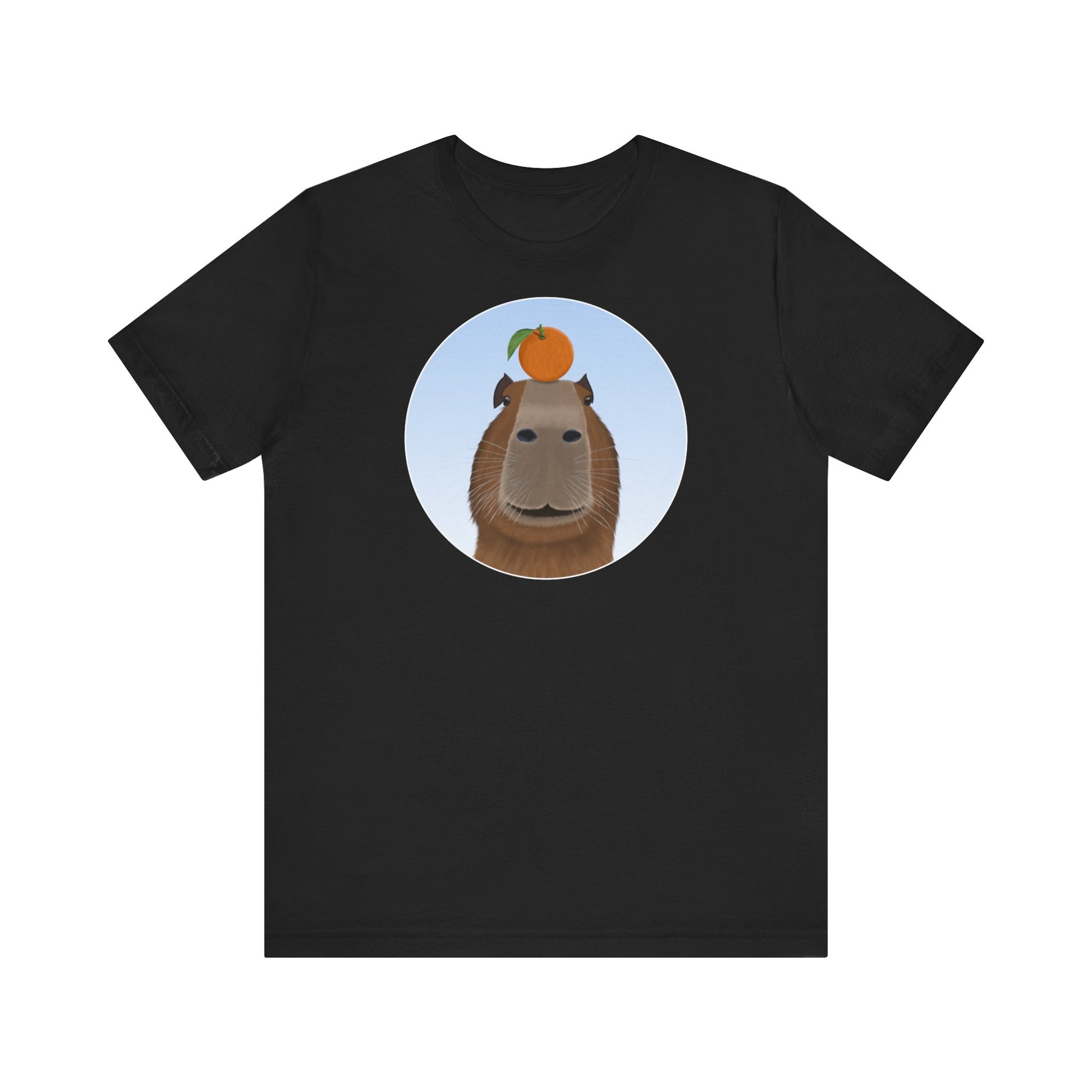 Capybara mit Orange Lustiges T-Shirt für Capybara-Freunde