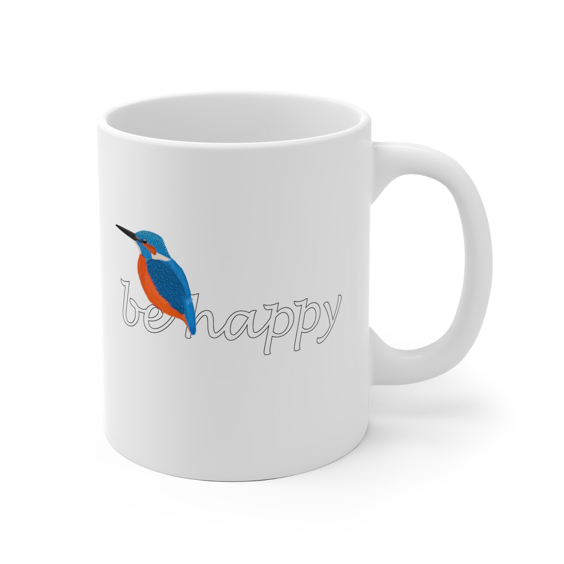 Eisvogel Be Happy Vogel Tasse für Vogelfreunde