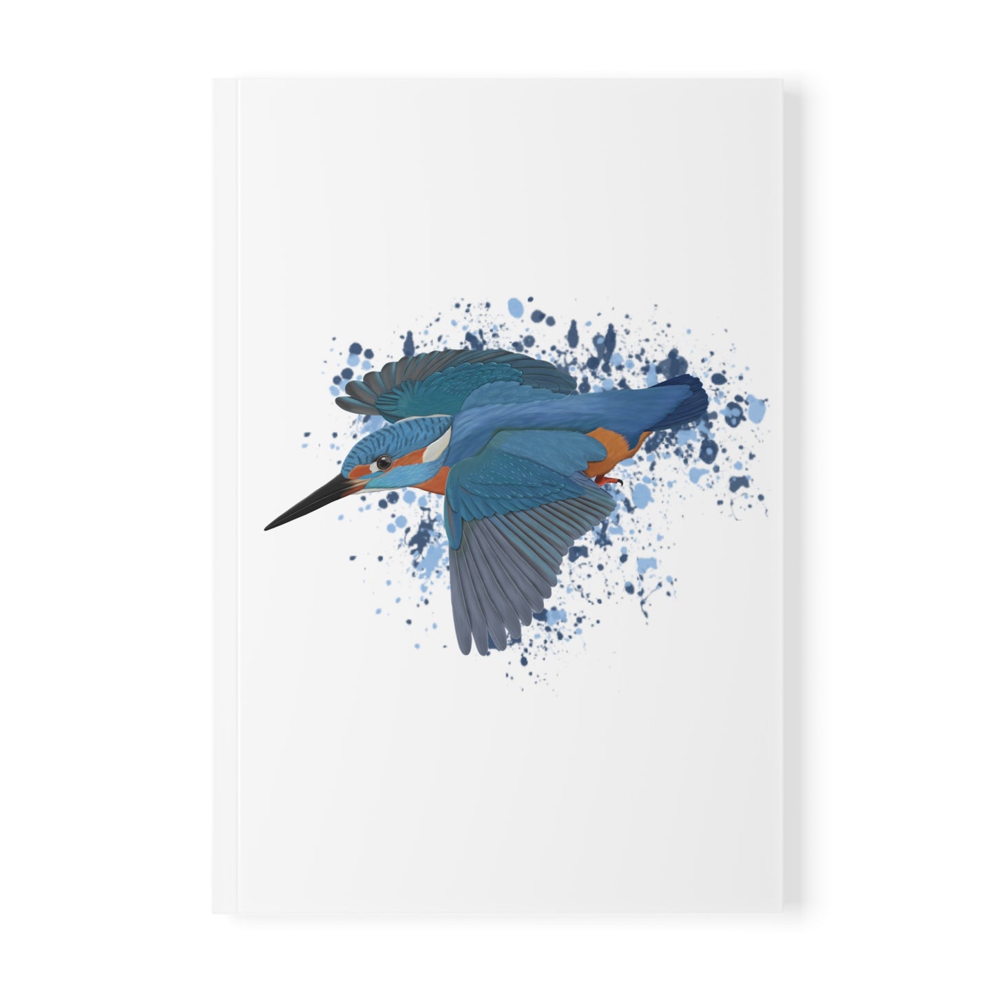Eisvogel Vogel Notizbuch Weiß A5 Softcover 150 Seiten Liniert