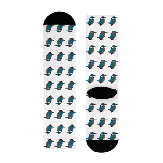 Eisvogel Vogel Socken für Vogelfreunde & Vogelbeobachter Weiß