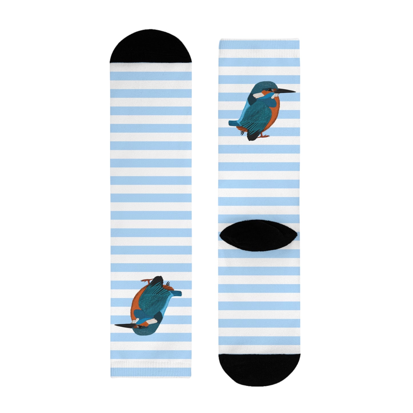 Eisvogel Vogel Socken mit Blau Weißen Streifen für Vogelfreunde & Vogelbeobachter