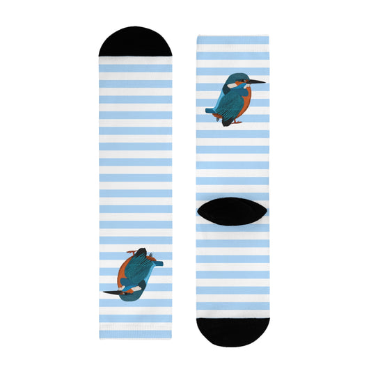 Eisvogel Vogel Socken mit Blau Weißen Streifen für Vogelfreunde & Vogelbeobachter