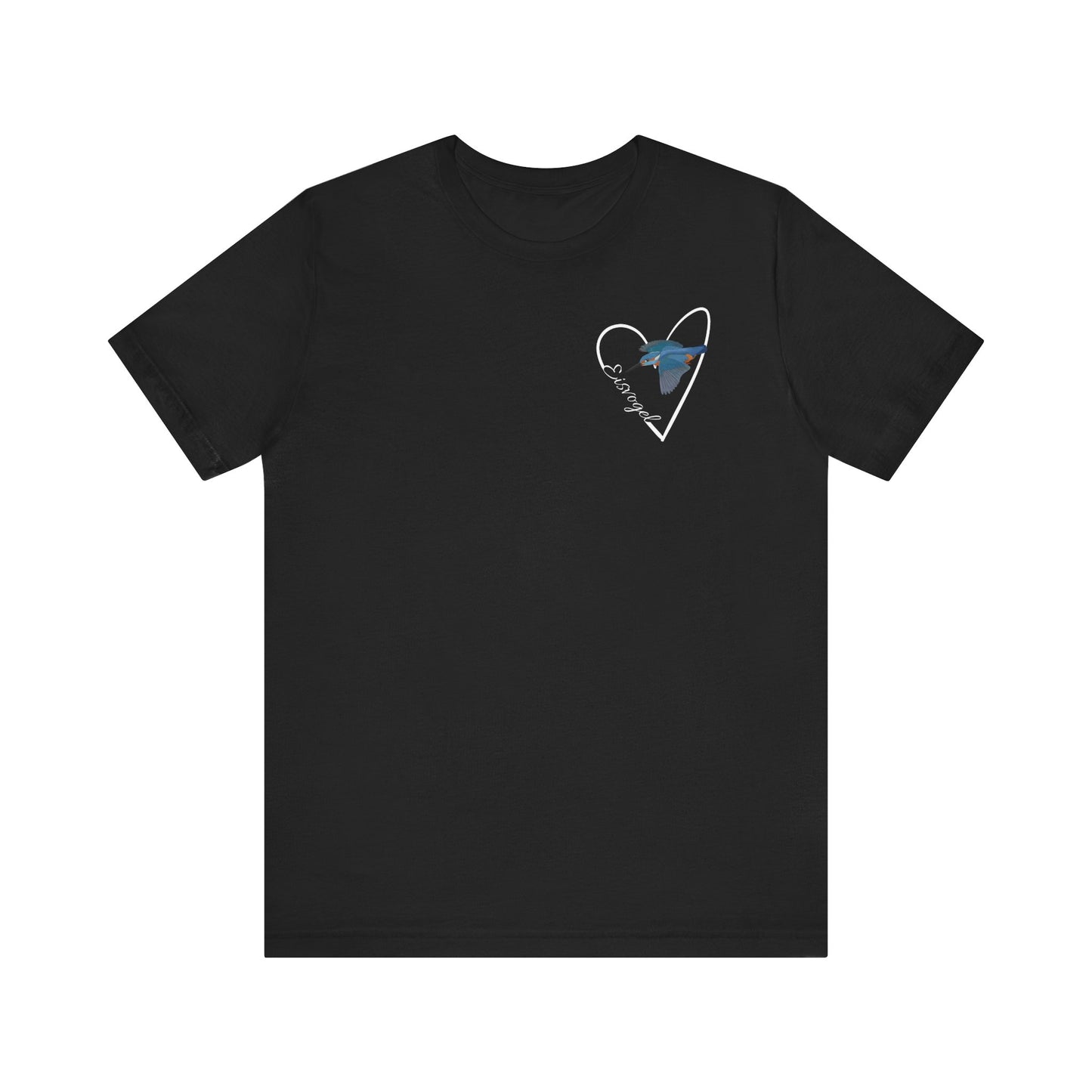 Eisvogel Vogel T-Shirt mit Herz für Vogelfreunde