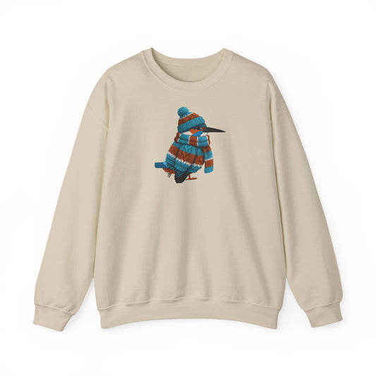 Eisvogel in Strick Weihnachts-Sweatshirt | Unisex Vogel Sweater für Vogelfreunde & Vogelbeobachter