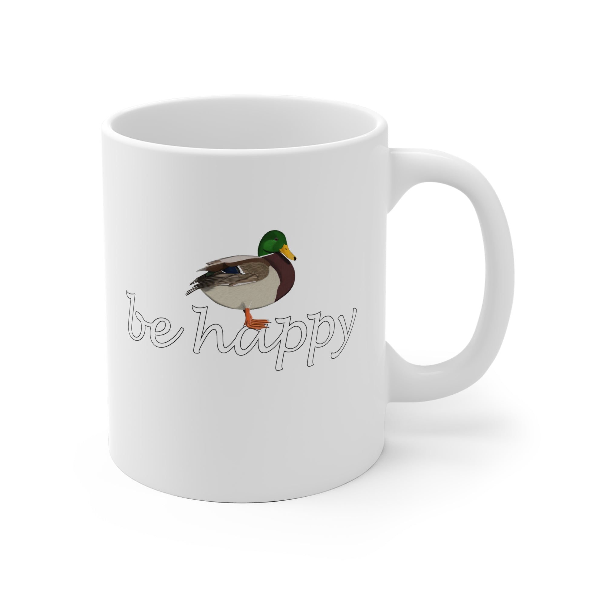 Ente Be Happy Vogel Tasse für Vogelfreunde