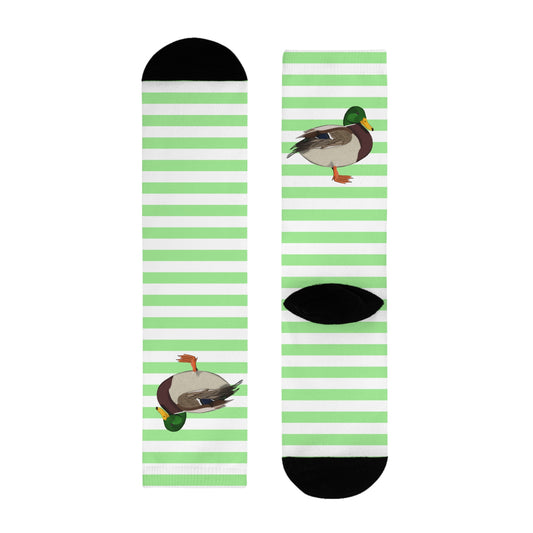 Ente Vogel Socken mit Grün Weißen Streifen für Vogelfreunde & Vogelbeobachter