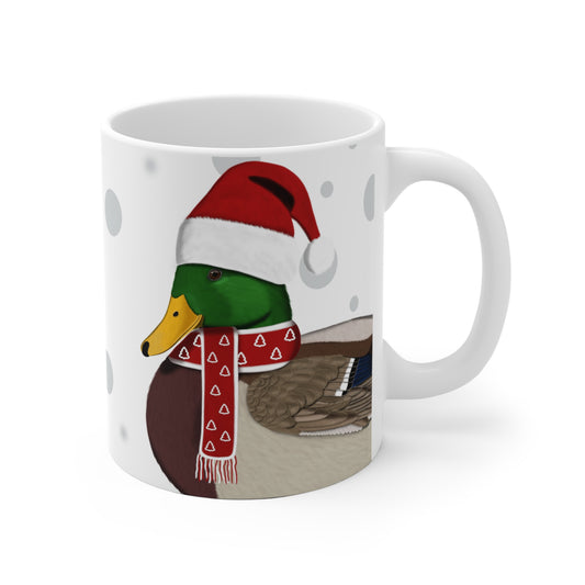 Ente als Weihnachtsmann Vogel Tasse