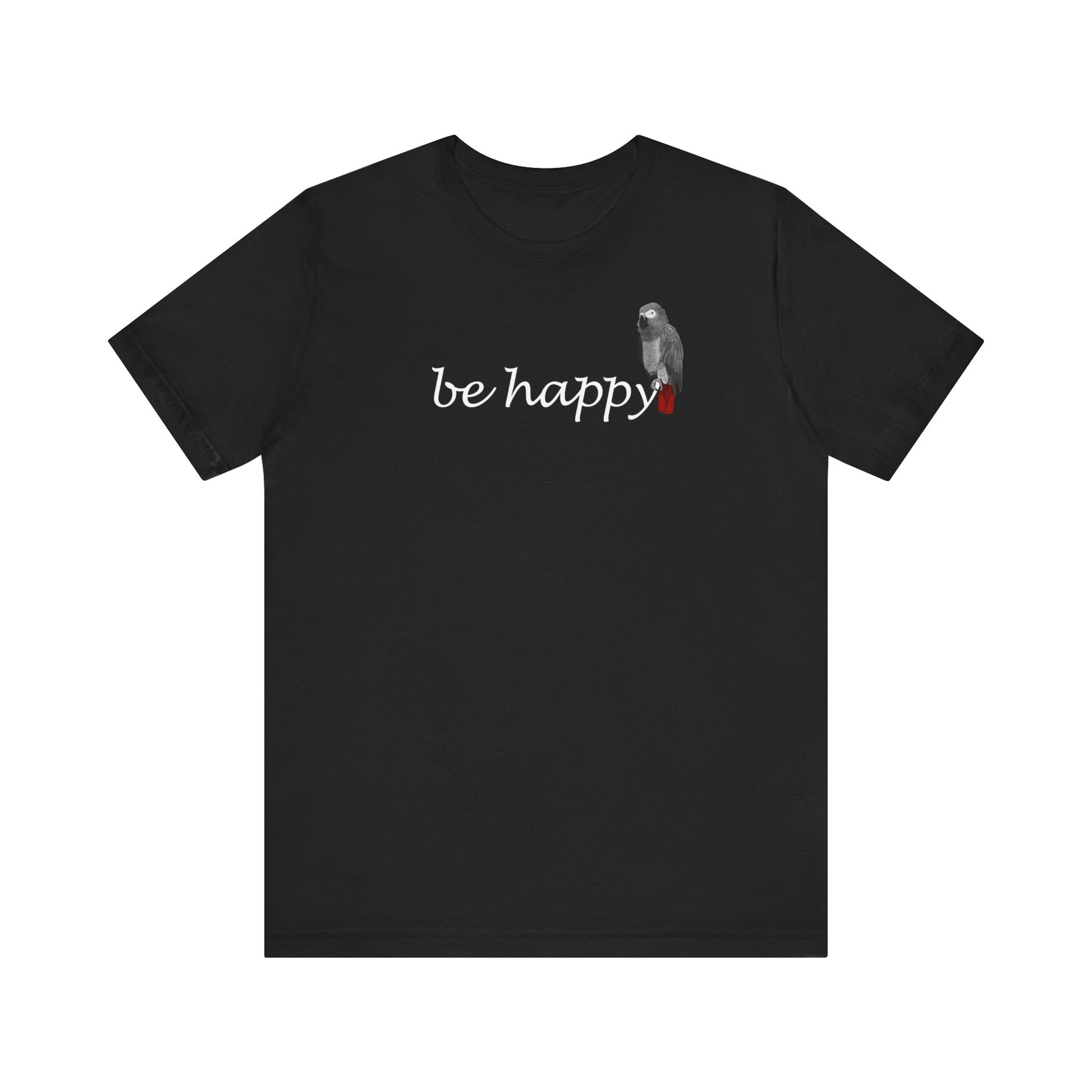 Graupapagei Be Happy Vogel T-Shirt für Vogelfreunde