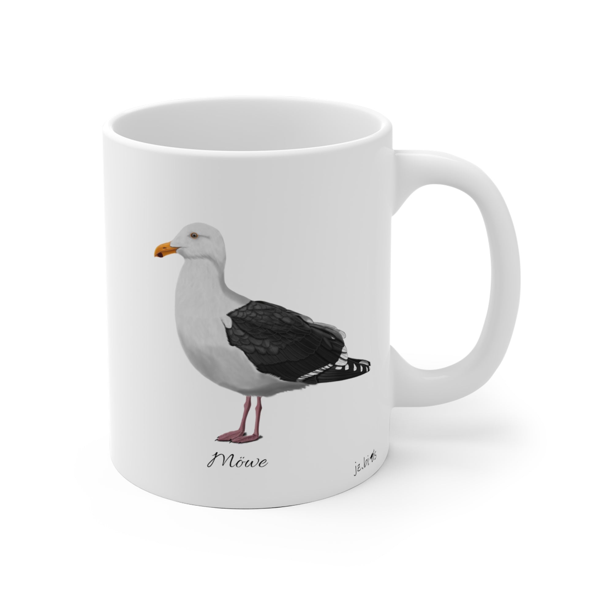 Möwe Vogel Tasse Weiß für Vogelbeobachter