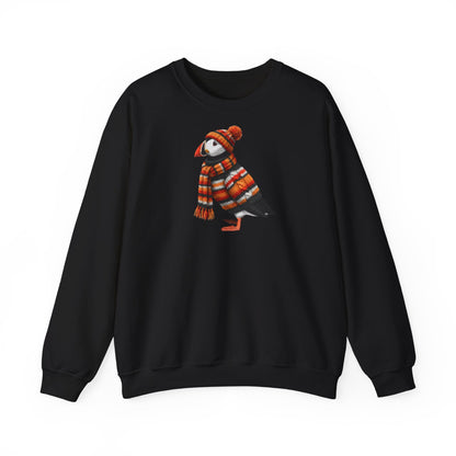 Papageitaucher in Strick Weihnachts-Sweatshirt | Unisex Vogel Sweater für Vogelfreunde & Vogelbeobachter