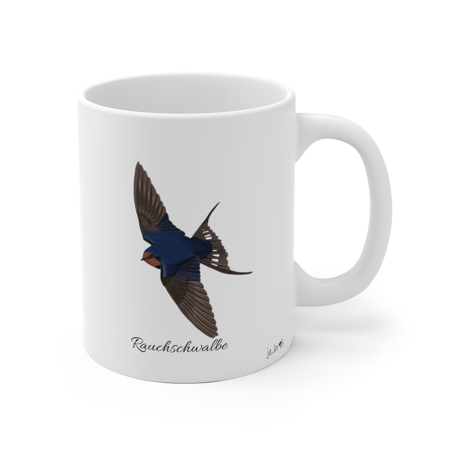 Rauchschwalbe Vogel Tasse Weiß für Vogelbeobachter