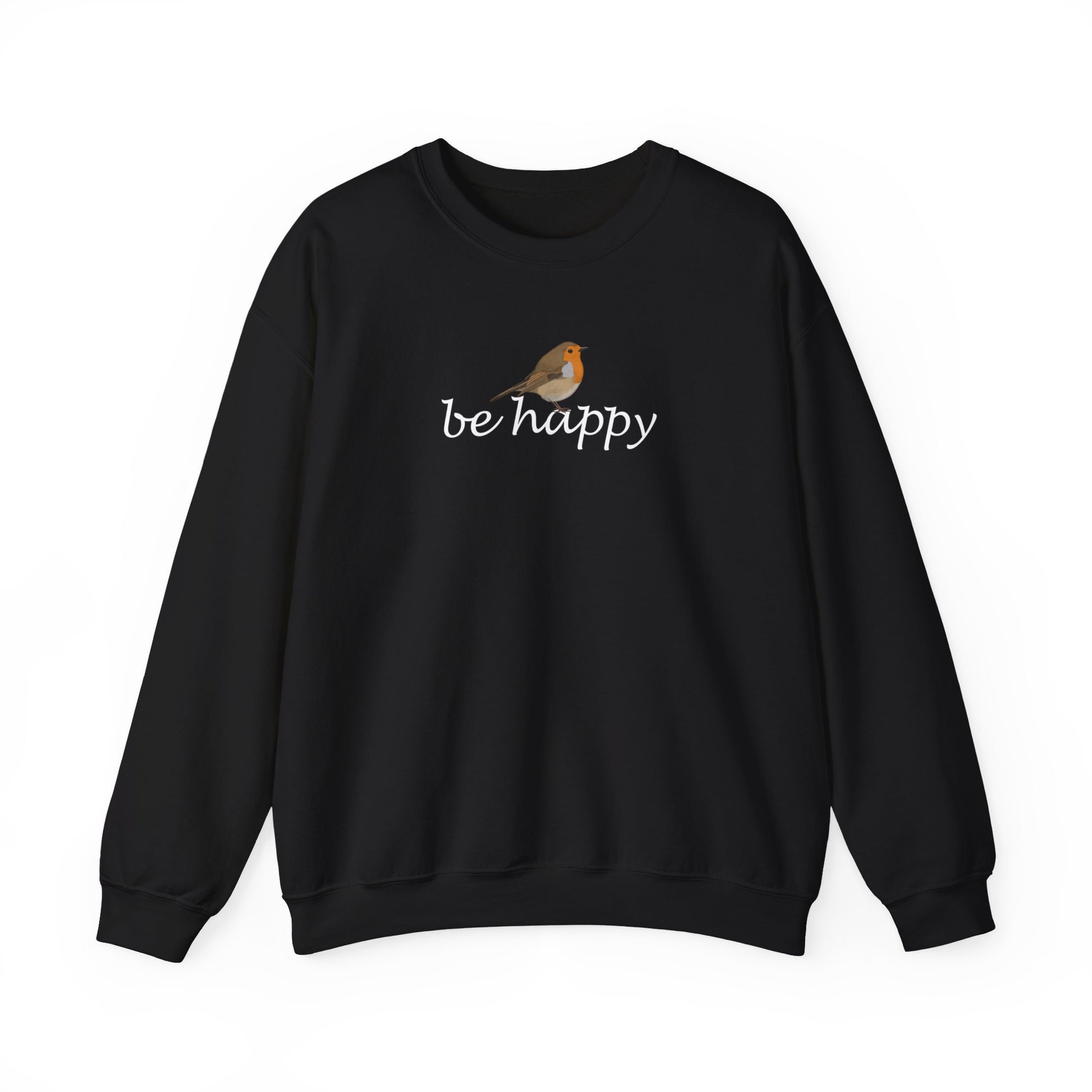 Rotkehlchen Be Happy Vogel Sweatshirt für Vogelbeobachter