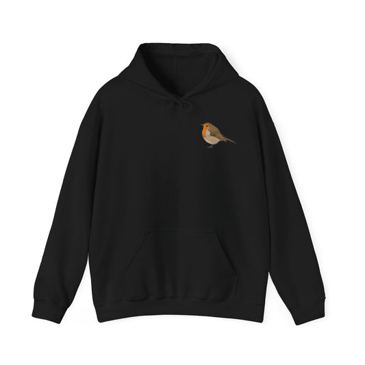 Rotkehlchen Hoodie - Vogel Kapuzenpullover für Vogelbeobachter & Naturliebhaber mit Vogelmotiv