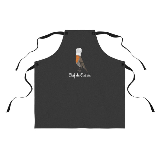 Rotkehlchen Schürze Chef de Cuisine | Lustiges Geschenk für Hobbyköche | jz.birds