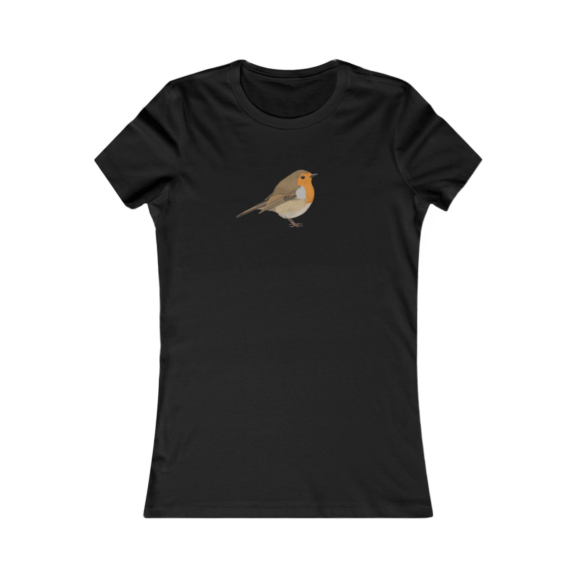 Rotkehlchen Vogel T-Shirt für Frauen Vogelfreunde und Vogelbeobachter