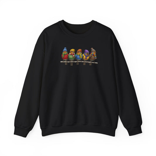 Rotkehlchen in Strick Winter-Sweatshirt | Unisex Vogel Sweater für Vogelfreunde & Vogelbeobachter