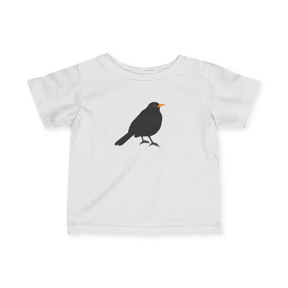 Süßes Amsel Vogel Tiermotiv T-Shirt für Babys und Kleinkinder