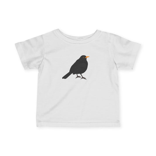 Süßes Amsel Vogel Tiermotiv T-Shirt für Babys und Kleinkinder