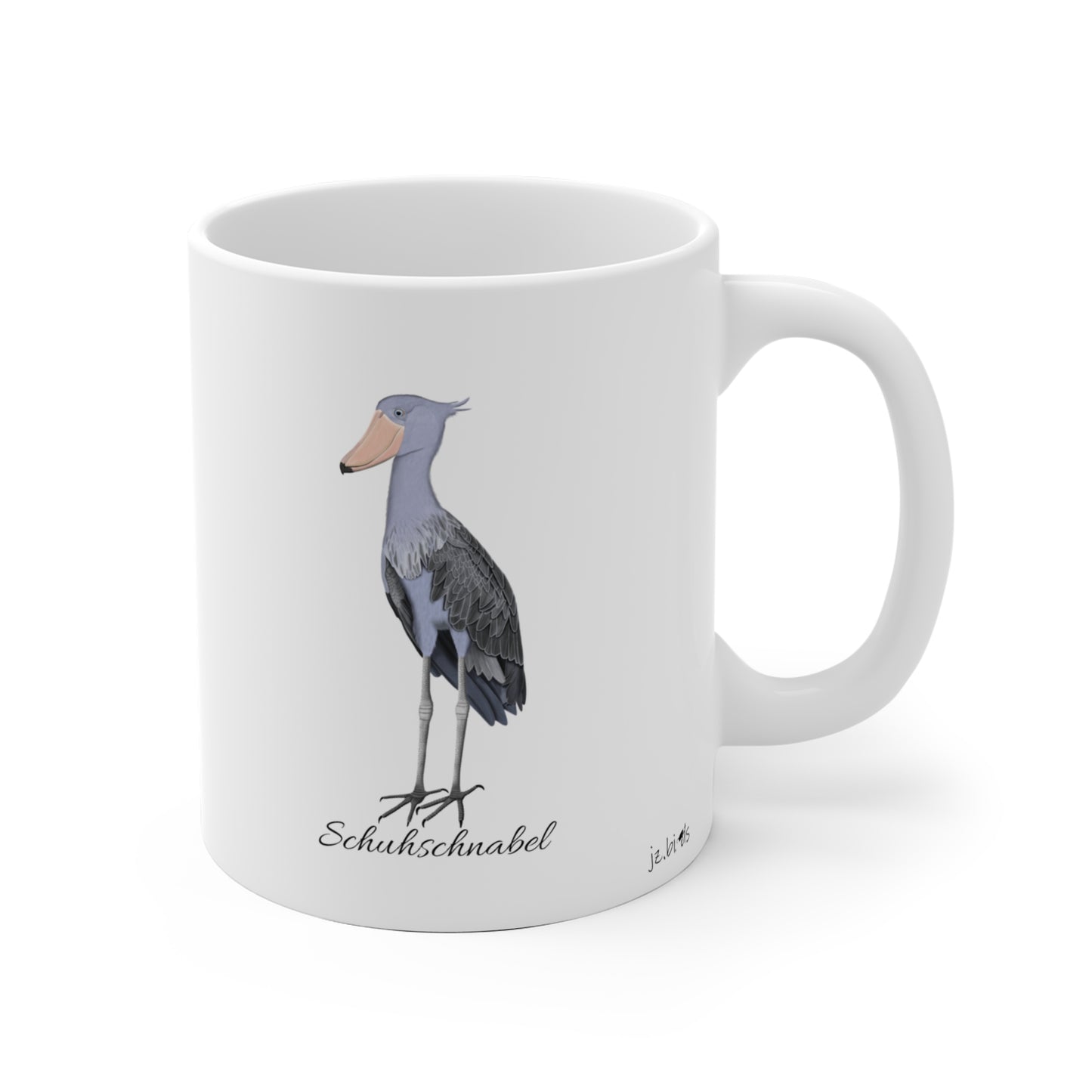 Schuhschnabel Vogel Tasse Weiß für Vogelbeobachter