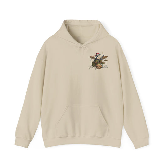 Sigi Specht am Schlagzeug – Premium Band-Hoodie | Die Gartenvögel