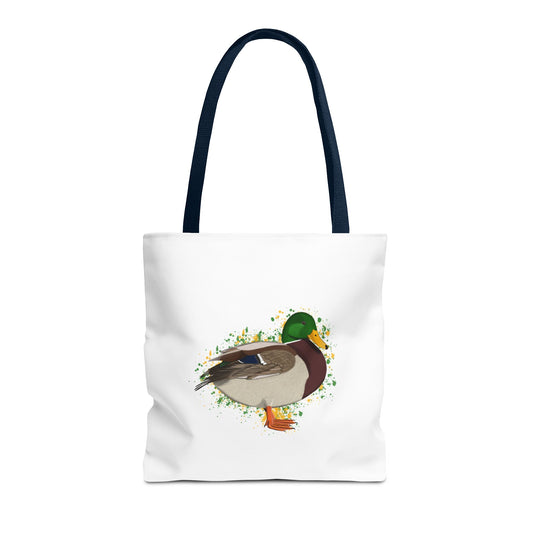 Stockente Tragetasche 40x40cm Vogel Tasche Weiß für Vogelbeobachter