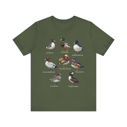 T-Shirt mit Entenarten: Stockente, Mandarinente & Co. | Vogelkunde & Vogelbeobachtung