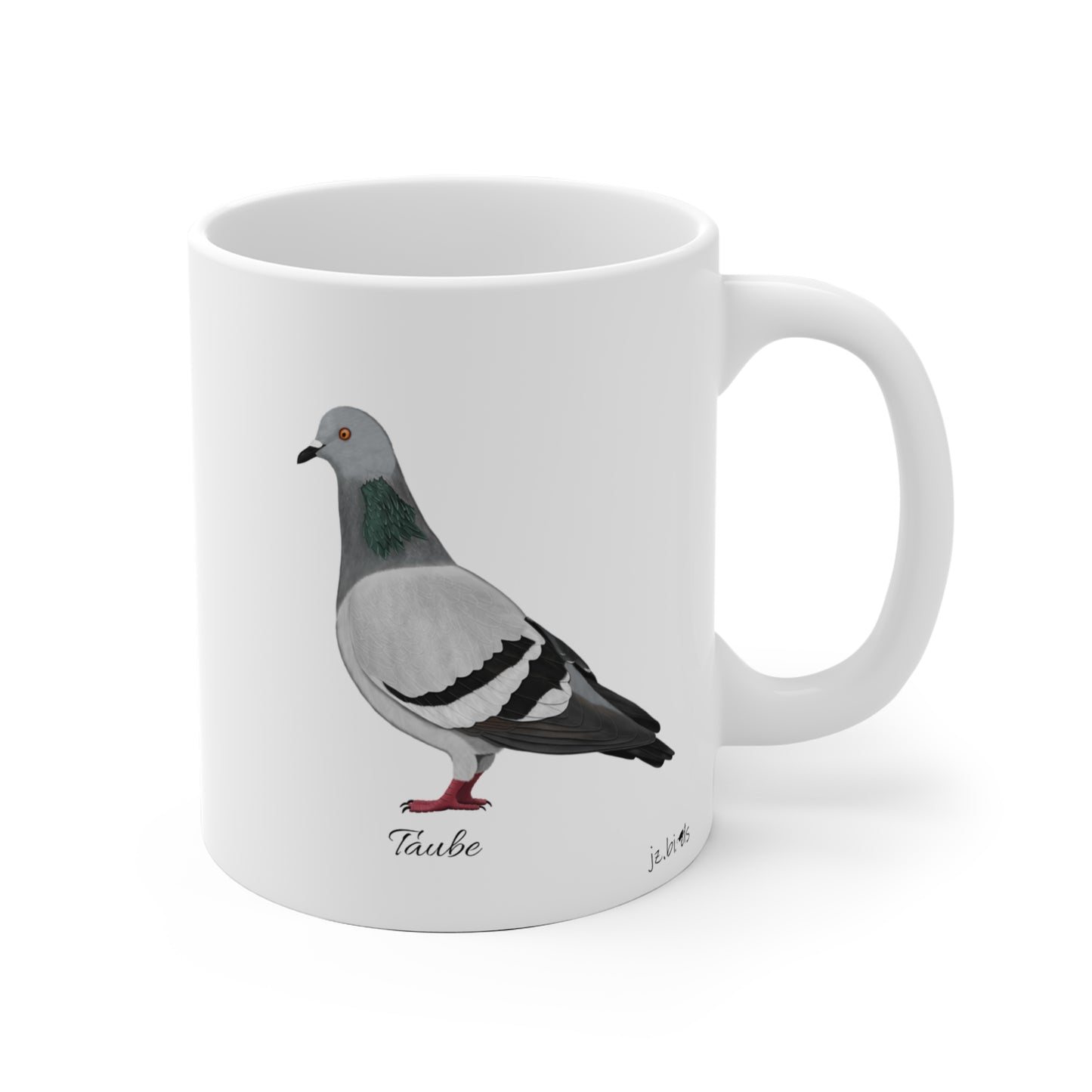 Taube Vogel Tasse Weiß für Vogelbeobachter