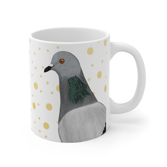 Taube mit Goldenen Punkten Vogel Tasse