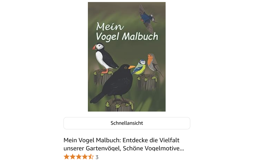 vogel malbuch für kinder amsel rotkehlchen blaumeise